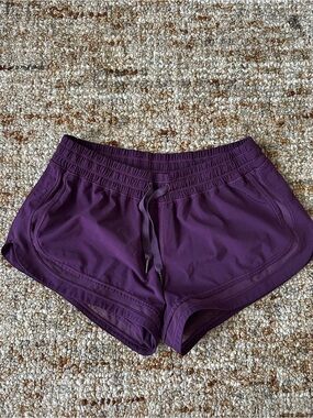 lululemon athletica Plum Women's Running Shorts with Drawstring